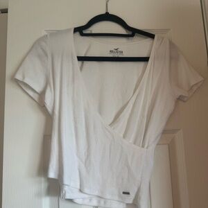 White Hollister Baby Tee